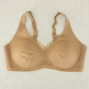 Honeylove Crossover Bra Size Medium Tan Wireless Mesh Support Neutral Everyday